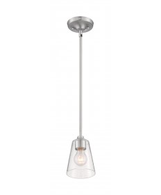 Nuvo Lighting 60/7180 Bransel 1 Light Mini Pendant Fixture Brushed