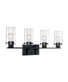 Nuvo Lighting 60/7274 Sommerset 4 Light Vanity Fixture Matte Black