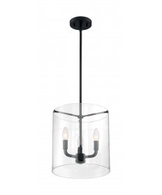 Nuvo Lighting 60/7277 Sommerset 3 Light Pendant Fixture Matte Black