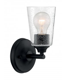 Nuvo Lighting 60/7281 Bransel 1 Light Vanity Fixture Matte Black