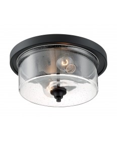 Nuvo Lighting 60/7290 Bransel 2 Light Flush Mount Fixture Matte Black