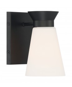 Nuvo Lighting 60/7311 Caleta 1 Light Wall Sconce Fixture Black Finish