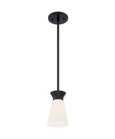 Nuvo Lighting 60/7314 Caleta 1 Light Mini Pendant Fixture Black Finish