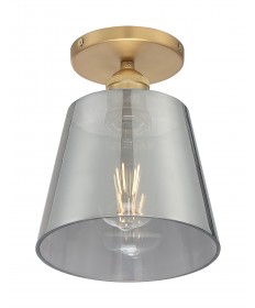 Nuvo Lighting 60/7323 Motif 1 Light 7 in. Semi-Flush Brushed Brass