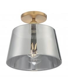 Nuvo Lighting 60/7324 Motif 1 Light 10 in. Semi-Flush Brushed Brass