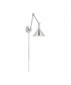Nuvo Lighting 60/7362 Delancey Swing Arm Lamp Polished Nickel with