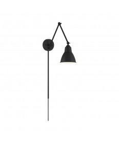 Nuvo Lighting 60/7366 Fulton Swing Arm Lamp Matte Black with Switch