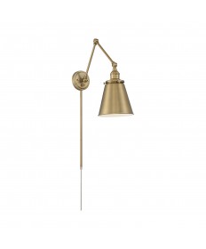 Nuvo Lighting 60/7367 Bayard Swing Arm Lamp Burnished Brass with