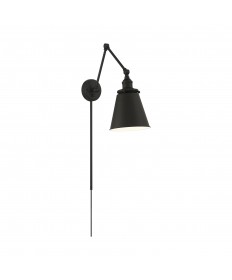 Nuvo Lighting 60/7369 Bayard Swing Arm Lamp Matte Black with Switch