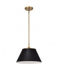 Nuvo Lighting 60/7411 Dover 1 Light Medium Pendant Black with Vintage