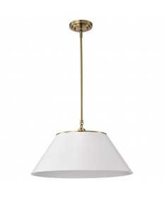 Nuvo Lighting 60/7415 Dover 3 Light Large Pendant White with Vintage