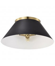 Nuvo Lighting 60/7420 Dover 3 Light Large Flush Mount Black with