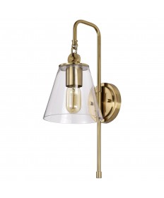 Nuvo Lighting 60/7449 Dover 1 Light Wall Sconce Vintage Brass with