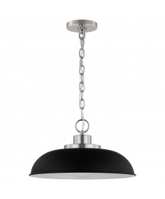 Nuvo Lighting 60/7482 Colony 1 Light Small Pendant Matte Black with