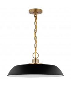 Nuvo Lighting 60/7484 Colony 1 Light Medium Pendant Matte Black with