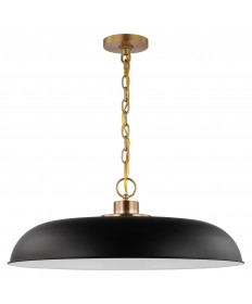 Nuvo Lighting 60/7487 Colony 1 Light Large Pendant Matte Black with