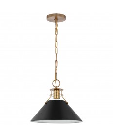 Nuvo Lighting 60/7523 Outpost 1 Light Medium Pendant Matte Black with