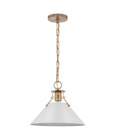 Nuvo Lighting 60/7524 Outpost 1 Light Medium Pendant Matte White with