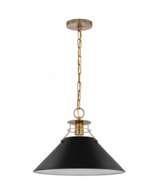 Nuvo Lighting 60/7525 Outpost 1 Light Large Pendant Matte Black with