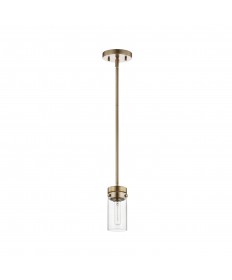 Nuvo Lighting 60/7529 Intersection 1 Light Mini Pendant Burnished