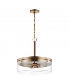 Nuvo Lighting 60/7530 Intersection 3 Light Pendant Burnished Brass