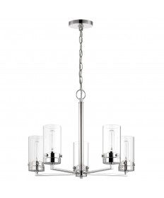 Nuvo Lighting 60/7635 Intersection 5 Light Chandelier Polished Nickel