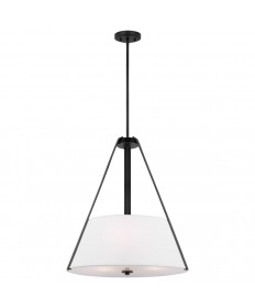 Nuvo Lighting 60/7696 Brewster 3 Light Pendant Black Finish Faux