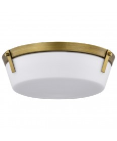 Nuvo Lighting 60/7750 Rowen 3 Light Flush Mount Natural Brass Finish