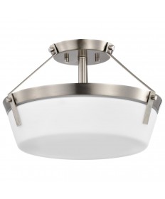 Nuvo Lighting 60/7763 Rowen 3 Light Semi Flush Brushed Nickel Finish