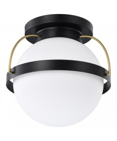 Nuvo Lighting 60/7771 Lakeshore 1 Light Medium Flush Matte Black &