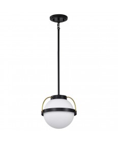 Nuvo Lighting 60/7773 Lakeshore 1 Light Small Pendant Matte Black &