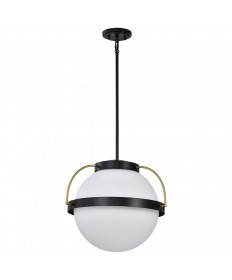 Nuvo Lighting 60/7774 Lakeshore 1 Light Medium Pendant Matte Black &