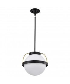 Nuvo Lighting 60/7775 Lakeshore 1 Light Large Pendant Matte Black &