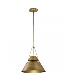 Nuvo Lighting 60/7776 Adina 1 Light Medium Pendant Natural Brass