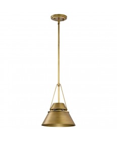 Nuvo Lighting 60/7777 Adina 1 Light Small Pendant Natural Brass Finish