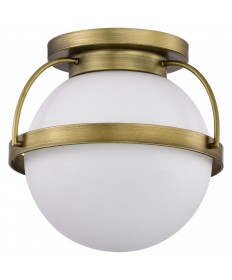 Nuvo Lighting 60/7781 Lakeshore 1 Light Medium Flush Natural Brass