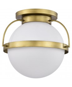 Nuvo Lighting 60/7782 Lakeshore 1 Light Large Flush Natural Brass