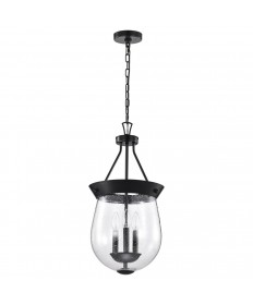 Nuvo Lighting 60/7800 Boliver 3 Light Pendant 11 Inches Matte Black