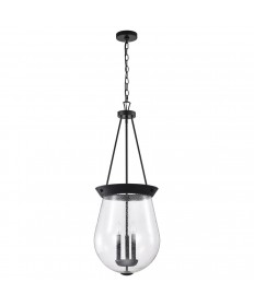 Nuvo Lighting 60/7803 Boliver 3 Light Pendant 14 Inches Matte Black