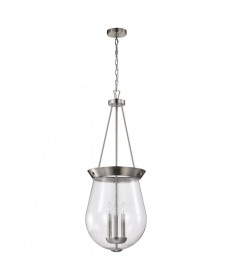 Nuvo Lighting 60/7805 Boliver 3 Light Pendant 14 Inches Brushed Nickel