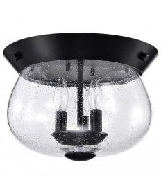 Nuvo Lighting 60/7806 Boliver 3 Light Flush Mount Matte Black Finish