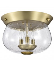 Nuvo Lighting 60/7807 Boliver 3 Light Flush Mount Vintage Brass Finish