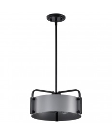 Nuvo Lighting 60/7852 Altos 3 Light Small Pendant Gray and Matte Black