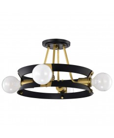 Nuvo Lighting 60/7866 Marsden 4 Light Semi Flush Matte Black and