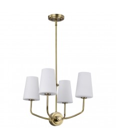 Nuvo Lighting 60/7884 Cordello 4 Light Chandelier Vintage Brass Finish