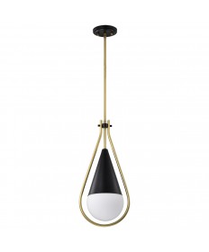 Nuvo Lighting 60/7902 Admiral 1 Light Pendant 6 Inches Matte Black and
