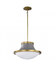 Nuvo Lighting 60/7918 Lafayette 3 Light Pendant 18 Inches Gray Finish