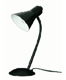 Satco 60/803 Satco 60-803 Black Goose Neck Desk Lamp