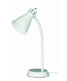 Satco 60/833 Satco 60-833 Small Goose Neck White Desk Lamp