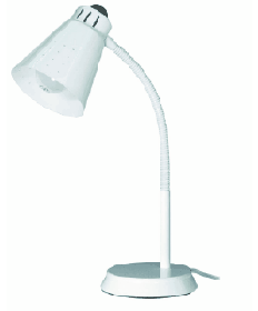 Satco 60/834 Satco 60-834 White Large Goose Neck Desk Lamp